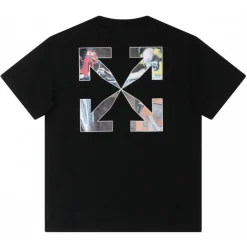 Off-White - Black Cotton Logo Print T-Shirt - Exclusive Luxury Collection - Avvenice