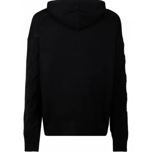 Off-White - Black 3D Diag Knit Hoodie - Exclusive Luxury Collection - Avvenice