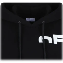 Off-White - Black Shared Logo Hoodie - Exclusive Luxury Collection - Avvenice