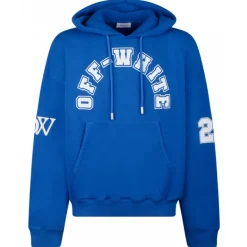 Off-White - Blue Football Print Hoodie - Exclusive Luxury Collection - Avvenice^ Sweatshirts