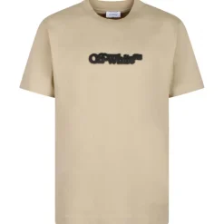 Off-White - Creme Brulee Spray Arrow T-Shirt - Exclusive Luxury Collection - Avvenice