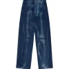 Off-White - Indigo Blue Cotton Skeleton Print Jeans - Exclusive Luxury Collection - Avvenice^ Trousers