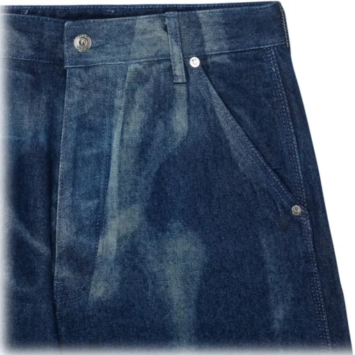 Off-White - Indigo Blue Cotton Skeleton Print Jeans - Exclusive Luxury Collection - Avvenice^ Trousers