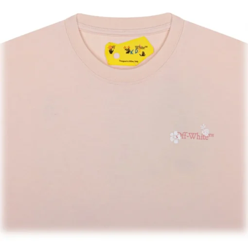 Off-White - Kids Pink T-Shirt - Exclusive Luxury Collection - Avvenice
