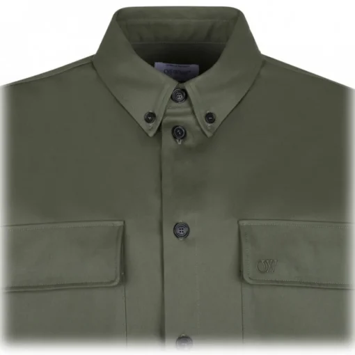 Off-White - Military Green Shirt Jacket - Exclusive Luxury Collection - Avvenice^ Jackets