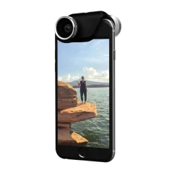 Olloclip - 4 in 1 Lens Set - Silver / Black Clip - iPhone 6 / 6s / 6 Plus / 6s Plus - Fisheye Wide-Angle Macro - Lens Set - Avvenice^ Photo & Video