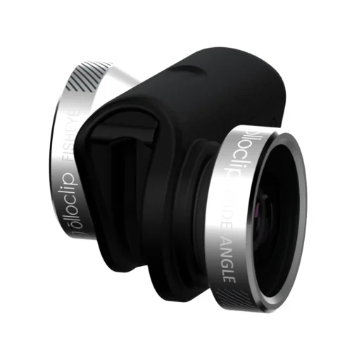 Olloclip - 4 in 1 Lens Set - Silver / Black Clip - iPhone 6 / 6s / 6 Plus / 6s Plus - Fisheye Wide-Angle Macro - Lens Set - Avvenice^ Photo & Video