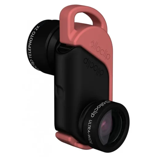 Olloclip - Active Lens Set - Black / Black Clip - iPhone 6 / 6s / 6 Plus / 6s Plus - Ultra-Wide Telephoto - Lens Set - Avvenice