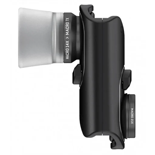 Olloclip - Macro Pro Lens Set - Black Lens / Black Clip - iPhone 8 / 7 / 8 Plus / 7 Plus - Macro Lens 7X 14X 21X - Lens Set - Avvenice