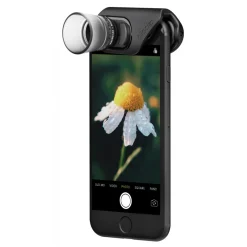 Olloclip - Macro Pro Lens Set - Black Lens / Black Clip - iPhone 8 / 7 / 8 Plus / 7 Plus - Macro Lens 7X 14X 21X - Lens Set - Avvenice