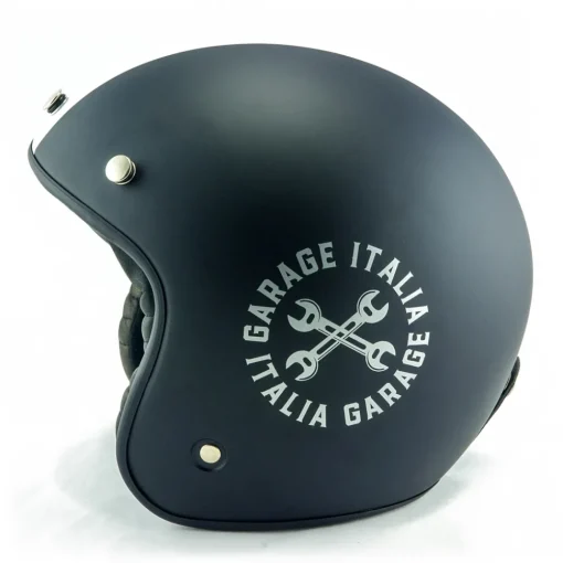 Osbe Italy - Garage Italia - Black Matt - Special Edition - Motorcycle Helmet - High Quality - Made in Italy - Avvenice^ Helmets