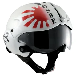 Osbe Italy - Tornado White Pearl Japan Gr. Sol Levante - Motorcycle Helmet - High Quality - Made in Italy - Avvenice^ Helmets