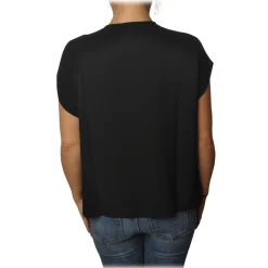 Ottod'Ame Ottod'Ame - Blouse with V-Neck - Black - Top - Luxury Exclusive Collection - Avvenice^ Tops