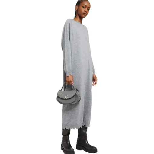 Ottod'Ame Ottod'Ame - Cashmere Blend Long Dress - Grey - Dresses - Luxury Exclusive Collection - Avvenice^ Dresses