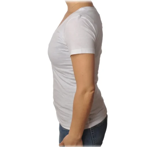 Ottod'Ame Ottod'Ame - Cotton Fitted Model T-Shirt - White - T-Shirt - Luxury Exclusive Collection - Avvenice