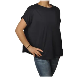 Ottod'Ame Ottod'Ame - Cotton T-Shirt with Short Sleeves - Blue - T-Shirt - Luxury Exclusive Collection - Avvenice^ T-shirt
