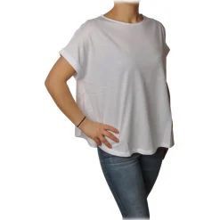 Ottod'Ame Ottod'Ame - Cotton T-Shirt with Short Sleeves - White - T-Shirt - Luxury Exclusive Collection - Avvenice