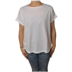 Ottod'Ame Ottod'Ame - Cotton T-Shirt with Short Sleeves - White - T-Shirt - Luxury Exclusive Collection - Avvenice