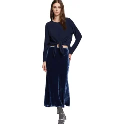 Ottod'Ame Ottod'Ame - Crew Neck Shirt with Knot Detail - Blue - Shirt - Luxury Exclusive Collection - Avvenice