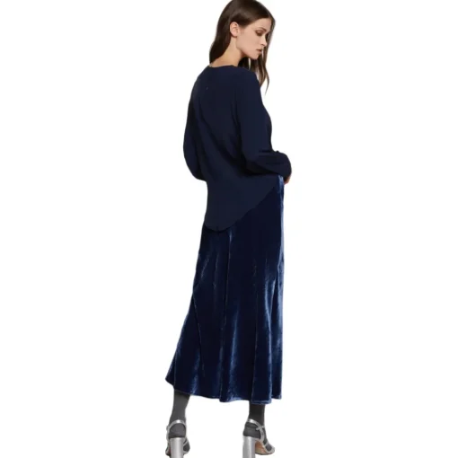Ottod'Ame Ottod'Ame - Crew Neck Shirt with Knot Detail - Blue - Shirt - Luxury Exclusive Collection - Avvenice