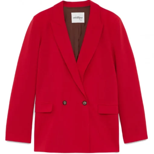 Ottod'Ame Ottod'Ame - Double Breasted Combed Wool Jacket - Red - Jacket - Luxury Exclusive Collection - Avvenice^ Jackets