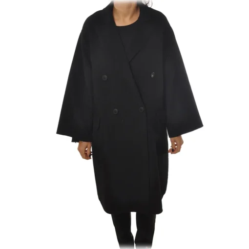 Ottod'Ame Ottod'Ame - Double Breasted Coat - Black - Jacket - Luxury Exclusive Collection - Avvenice