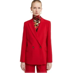 Ottod'Ame Ottod'Ame - Double Breasted Combed Wool Jacket - Red - Jacket - Luxury Exclusive Collection - Avvenice^ Jackets