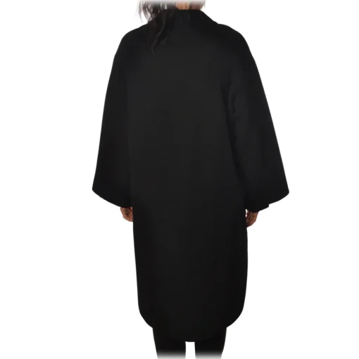 Ottod'Ame Ottod'Ame - Double Breasted Coat - Black - Jacket - Luxury Exclusive Collection - Avvenice
