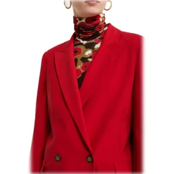 Ottod'Ame Ottod'Ame - Double Breasted Combed Wool Jacket - Red - Jacket - Luxury Exclusive Collection - Avvenice^ Jackets