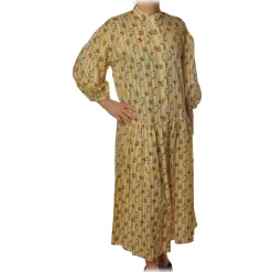 Ottod'Ame Ottod'Ame - Dress Floreal Pattern - Yellow - Dresses - Luxury Exclusive Collection - Avvenice^ Dresses