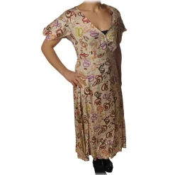Ottod'Ame Ottod'Ame - Dress in Abstract Pattern - Beige - Dresses - Luxury Exclusive Collection - Avvenice