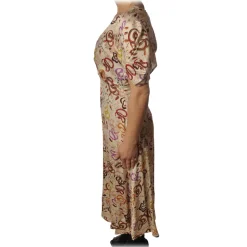 Ottod'Ame Ottod'Ame - Dress in Abstract Pattern - Beige - Dresses - Luxury Exclusive Collection - Avvenice