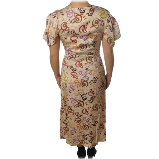 Ottod'Ame Ottod'Ame - Dress in Abstract Pattern - Beige - Dresses - Luxury Exclusive Collection - Avvenice