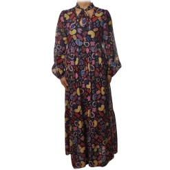 Ottod'Ame Ottod'Ame - Dress in Multicolor Pattern - Blue - Dresses - Luxury Exclusive Collection - Avvenice^ Dresses