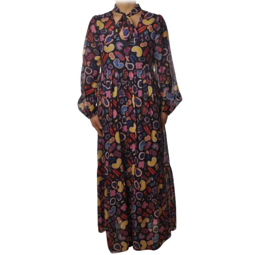 Ottod'Ame Ottod'Ame - Dress in Multicolor Pattern - Blue - Dresses - Luxury Exclusive Collection - Avvenice^ Dresses