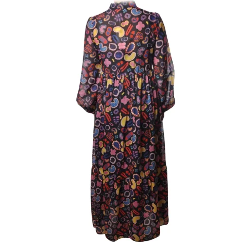 Ottod'Ame Ottod'Ame - Dress in Multicolor Pattern - Blue - Dresses - Luxury Exclusive Collection - Avvenice^ Dresses