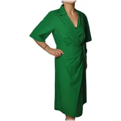 Ottod'Ame Ottod'Ame - Dress With V Collar - Green - Dresses - Luxury Exclusive Collection - Avvenice