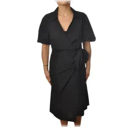 Ottod'Ame Ottod'Ame - Dress With V Collar - Black - Dresses - Luxury Exclusive Collection - Avvenice^ Dresses