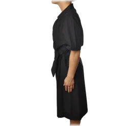 Ottod'Ame Ottod'Ame - Dress With V Collar - Black - Dresses - Luxury Exclusive Collection - Avvenice^ Dresses