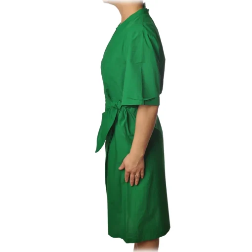 Ottod'Ame Ottod'Ame - Dress With V Collar - Green - Dresses - Luxury Exclusive Collection - Avvenice