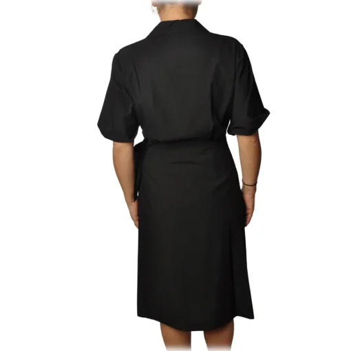 Ottod'Ame Ottod'Ame - Dress With V Collar - Black - Dresses - Luxury Exclusive Collection - Avvenice^ Dresses