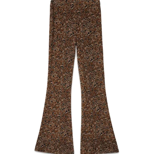 Ottod'Ame Ottod'Ame - Elasticised Trousers in Abstract Fantasy - Brown - Trousers - Luxury Exclusive Collection - Avvenice^ Trousers