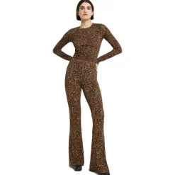Ottod'Ame Ottod'Ame - Elasticised Trousers in Abstract Fantasy - Brown - Trousers - Luxury Exclusive Collection - Avvenice^ Trousers