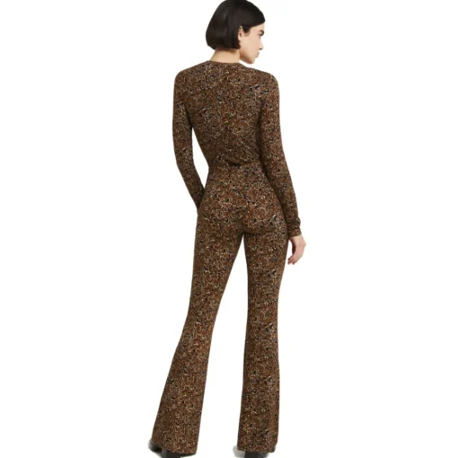 Ottod'Ame Ottod'Ame - Elasticised Trousers in Abstract Fantasy - Brown - Trousers - Luxury Exclusive Collection - Avvenice^ Trousers