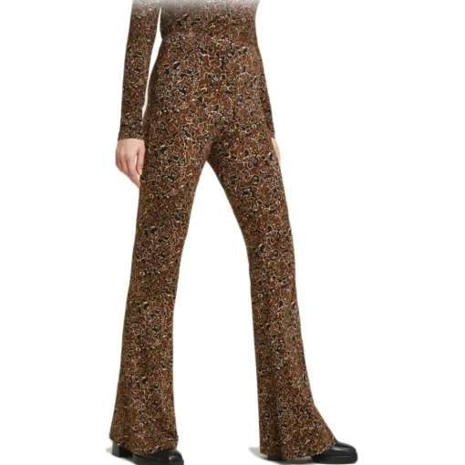 Ottod'Ame Ottod'Ame - Elasticised Trousers in Abstract Fantasy - Brown - Trousers - Luxury Exclusive Collection - Avvenice^ Trousers