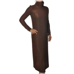 Ottod'Ame Ottod'Ame - High Neck Dress - Brown - Dresses - Luxury Exclusive Collection - Avvenice^ Dresses