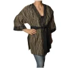 Ottod'Ame Ottod'Ame - Kimono with Sash - Black/Beige - Jacket - Luxury Exclusive Collection - Avvenice
