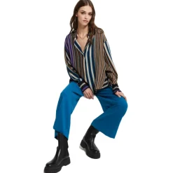 Ottod'Ame Ottod'Ame - Korean Collar Shirt in Striped Pattern - Multicolour - Shirt - Luxury Exclusive Collection - Avvenice^ Shirts