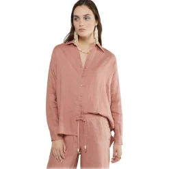 Ottod'Ame Ottod'Ame - Linen Oversized Shirt - Salmon Pink - Shirt - Luxury Exclusive Collection - Avvenice