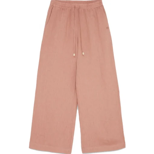 Ottod'Ame Ottod'Ame - Linen Wide Leg Trousers - Pink - Trousers - Luxury Exclusive Collection - Avvenice^ Trousers